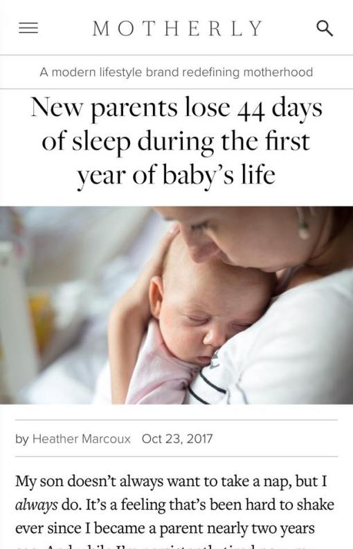 New parents lose sleep